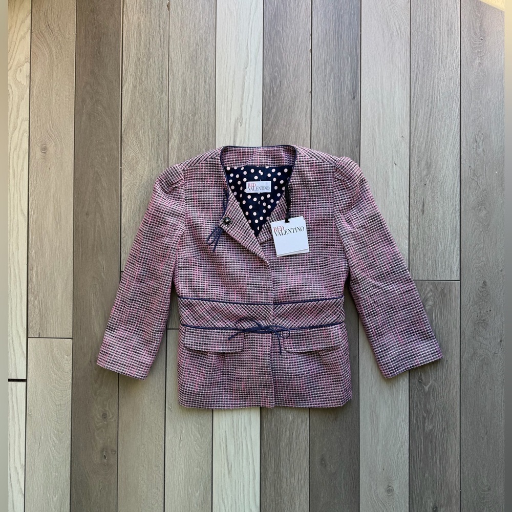 RED Valentino Checkered Pink Blazer
